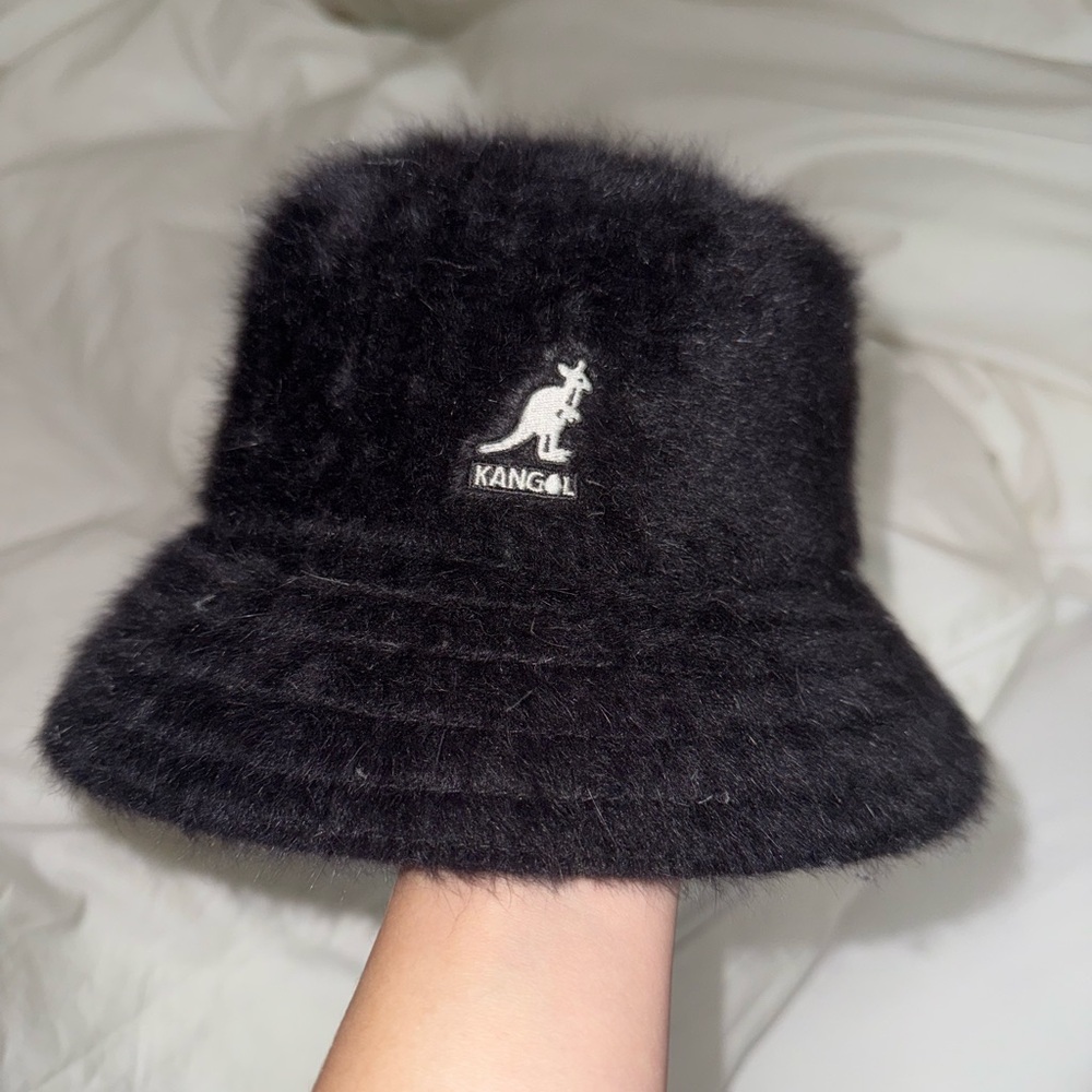 Kangol Fuzzy Black Bucket Hat